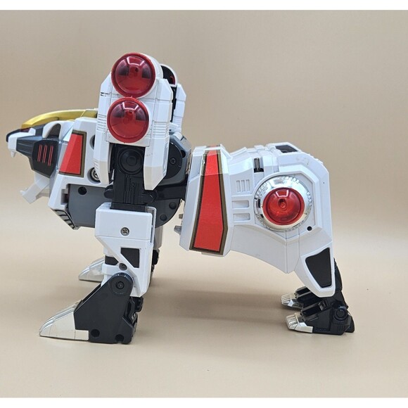 1994 Bandai Mighty Morphin Power Rangers MMPR White TigerZord Sounds Light Works - Picture 8 of 9